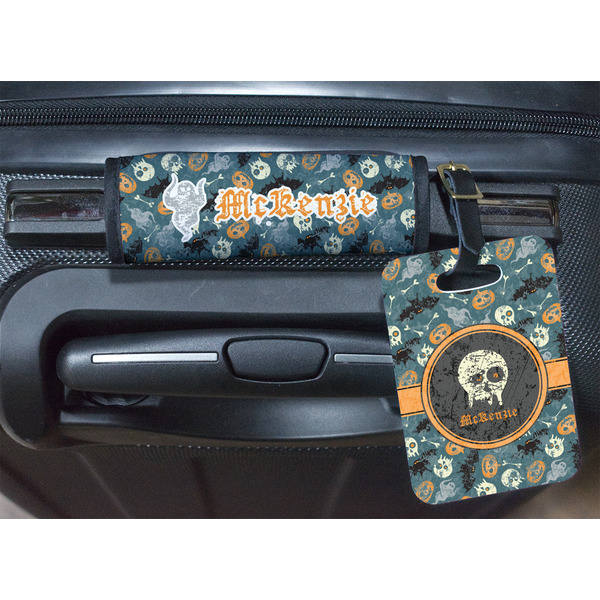 Vintage / Grunge Halloween Luggage Wrap & Tag
