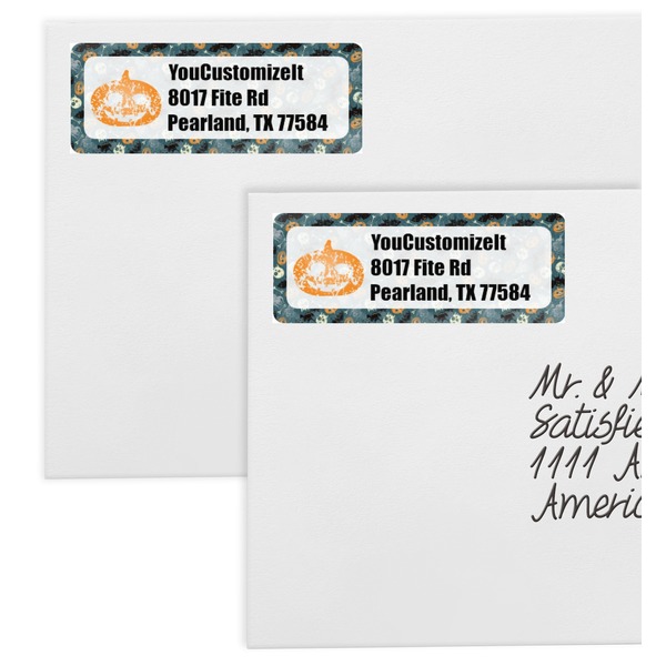 Vintage / Grunge Halloween Mailing Labels - Double Stack Close Up