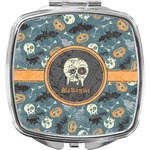 Vintage / Grunge Halloween Compact Makeup Mirror (Personalized)