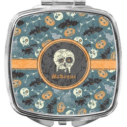 Vintage / Grunge Halloween Compact Makeup Mirror (Personalized)
