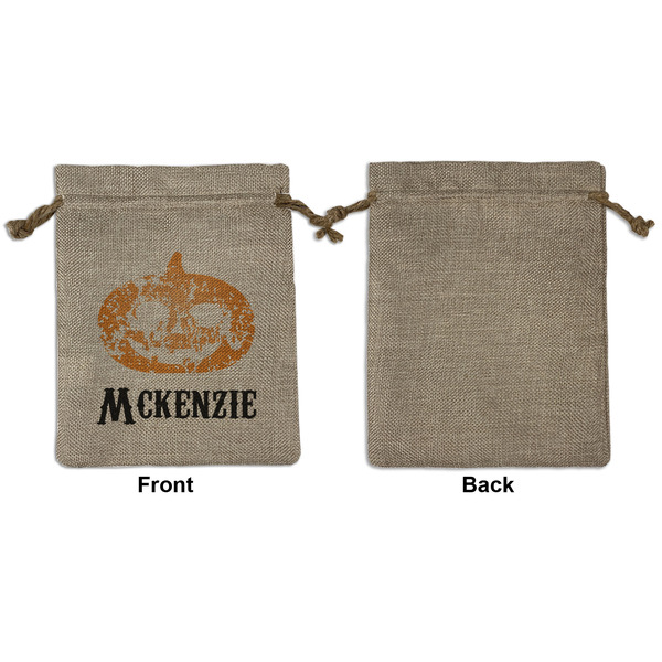 Vintage / Grunge Halloween Medium Burlap Gift Bag - Front Approval