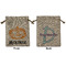 Vintage / Grunge Halloween Medium Burlap Gift Bag - Front & Back (Personalized)