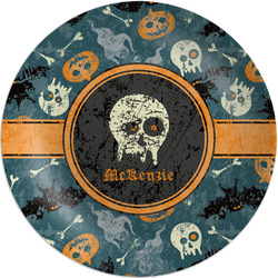 Vintage / Grunge Halloween Melamine Salad Plate - 8" (Personalized)