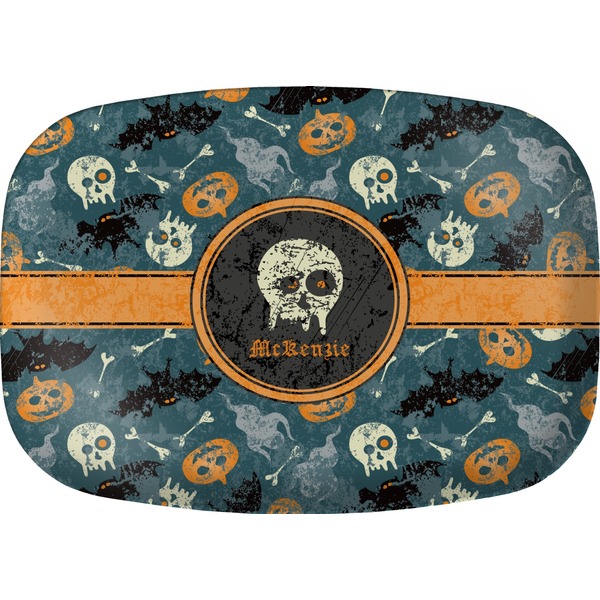 Custom Vintage / Grunge Halloween Melamine Platter (Personalized)