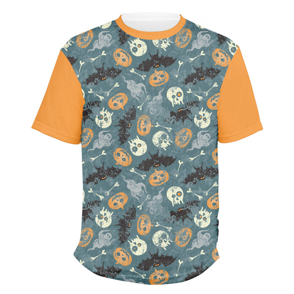 Custom Vintage / Grunge Halloween Men's Crew T-Shirt - Large