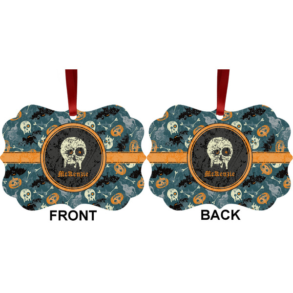 Vintage / Grunge Halloween Metal Benilux Ornament - Front and Back (APPROVAL)
