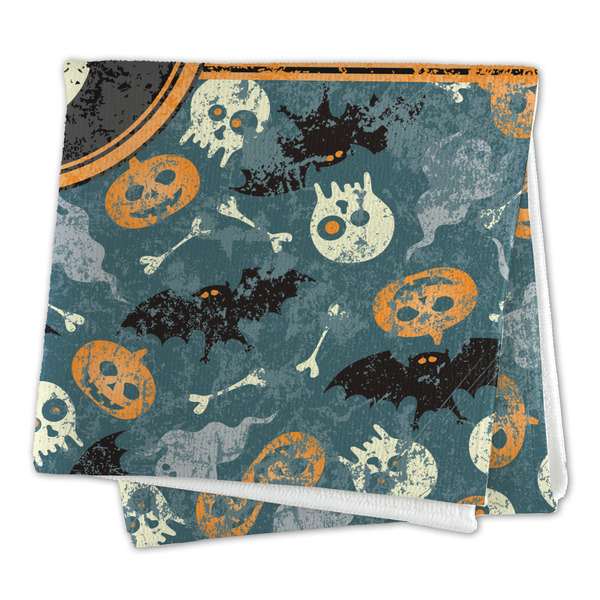 Vintage / Grunge Halloween Microfiber Dish Rag - FOLDED (square)