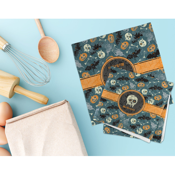 Vintage / Grunge Halloween Microfiber Dish Rag - LIFESTYLE