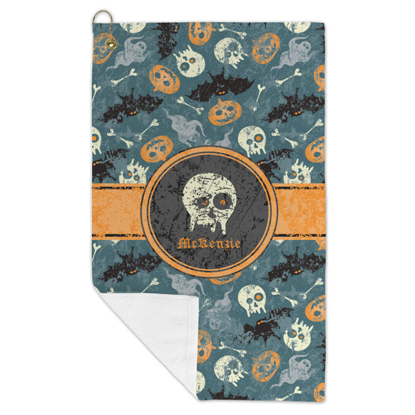 Vintage / Grunge Halloween Microfiber Golf Towels - FOLD