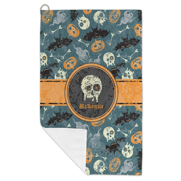 Vintage / Grunge Halloween Microfiber Golf Towels - FOLD
