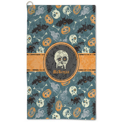 Vintage / Grunge Halloween Microfiber Golf Towel - Large (Personalized)