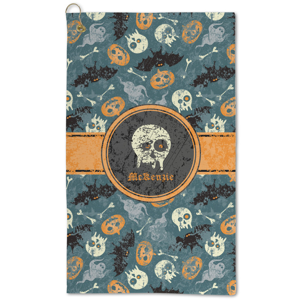 Custom Vintage / Grunge Halloween Microfiber Golf Towel - Large (Personalized)