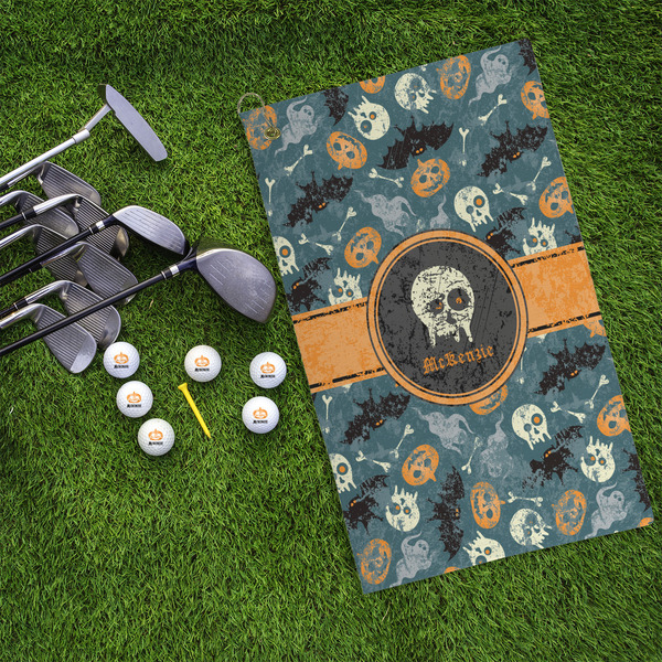 Vintage / Grunge Halloween Microfiber Golf Towels - LIFESTYLE