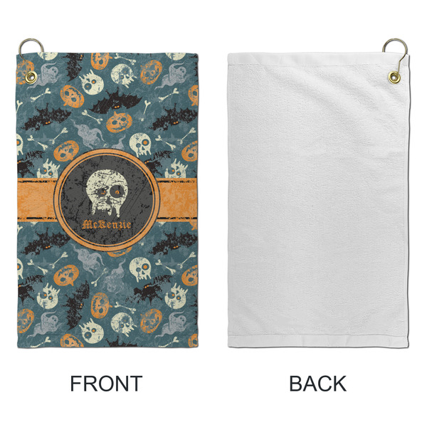 Vintage / Grunge Halloween Microfiber Golf Towels - Small - APPROVAL