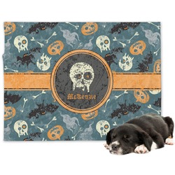 Vintage / Grunge Halloween Dog Blanket (Personalized)