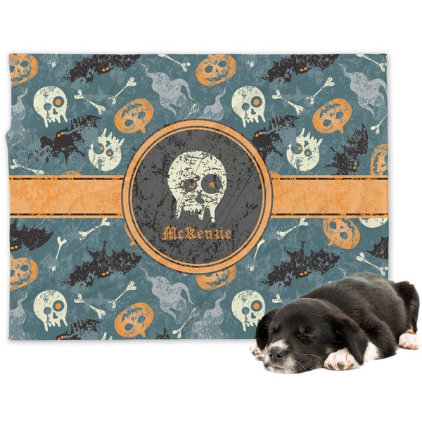 Custom Vintage / Grunge Halloween Dog Blanket (Personalized)