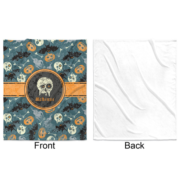 Vintage / Grunge Halloween Minky Blanket - 50"x60" - Single Sided - Front & Back