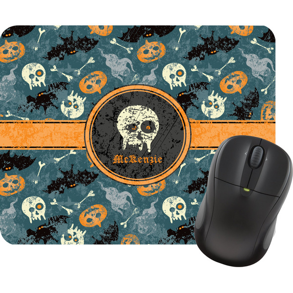 Custom Vintage / Grunge Halloween Rectangular Mouse Pad (Personalized)