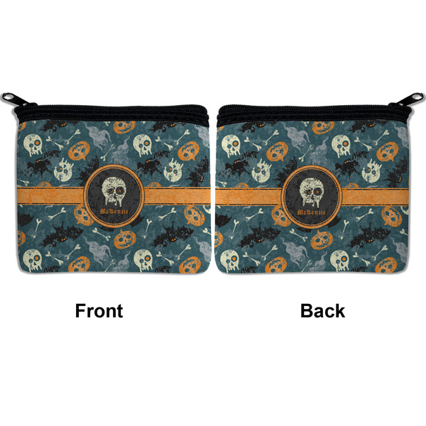 Vintage / Grunge Halloween Neoprene Coin Purse - Front & Back (APPROVAL)