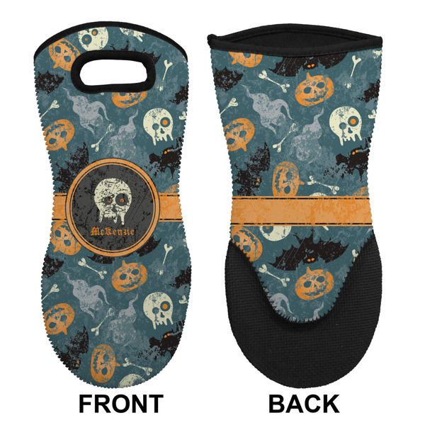 Vintage / Grunge Halloween Neoprene Oven Mitt (Front & Back)