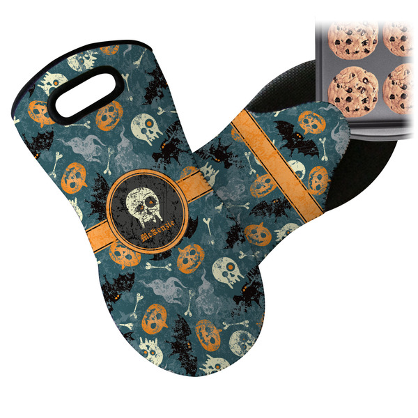 Vintage / Grunge Halloween Neoprene Oven Mitt