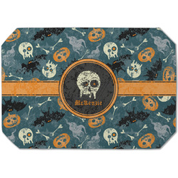 Vintage / Grunge Halloween Dining Table Mat - Octagon (Single-Sided) w/ Name or Text