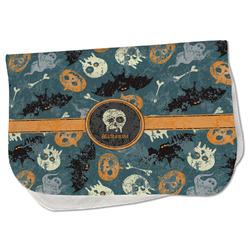 Vintage / Grunge Halloween Burp Cloth - Fleece w/ Name or Text