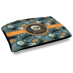 Vintage / Grunge Halloween Outdoor Dog Bed - Large (Personalized)