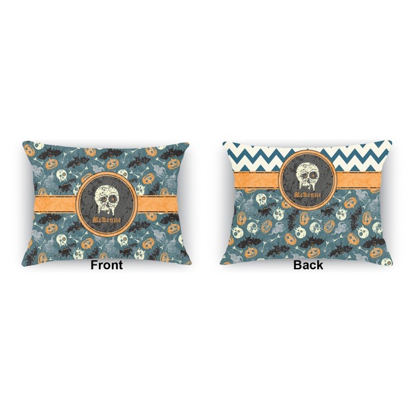 Vintage / Grunge Halloween  Outdoor Rectangular Throw Pillow (Front and Back)