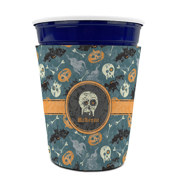 Vintage / Grunge Halloween Party Cup Sleeves - without bottom - FRONT (on cup)