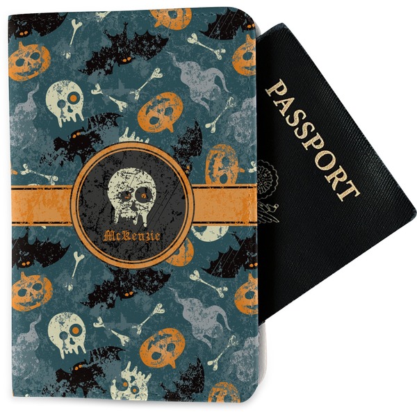 Custom Vintage / Grunge Halloween Passport Holder - Fabric (Personalized)