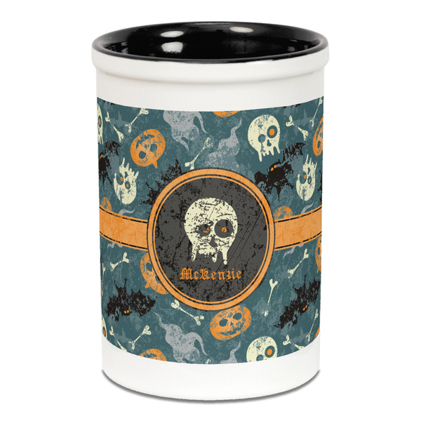 Vintage / Grunge Halloween Pencil Holder - Black