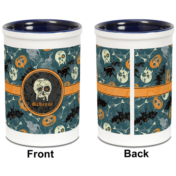 Vintage / Grunge Halloween Pencil Holder - Blue - approval