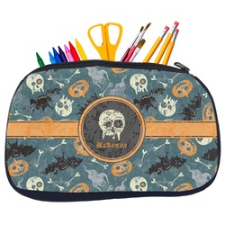 Vintage / Grunge Halloween Neoprene Pencil Case - Medium w/ Name or Text