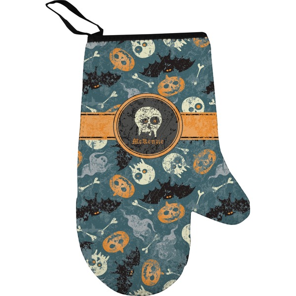 Vintage / Grunge Halloween Personalized Oven Mitt