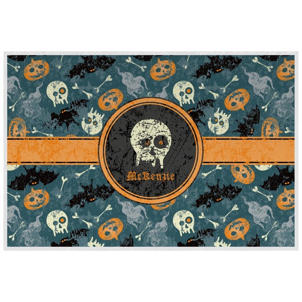 Custom Vintage / Grunge Halloween Laminated Placemat w/ Name or Text