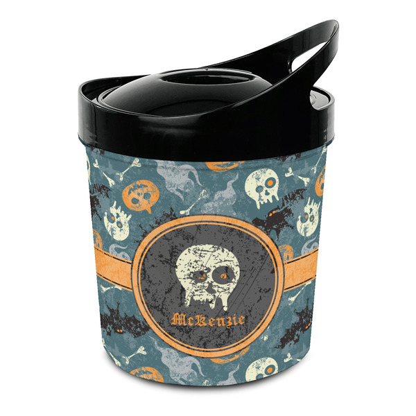 Custom Vintage / Grunge Halloween Plastic Ice Bucket (Personalized)