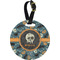 Vintage / Grunge Halloween Personalized Round Luggage Tag
