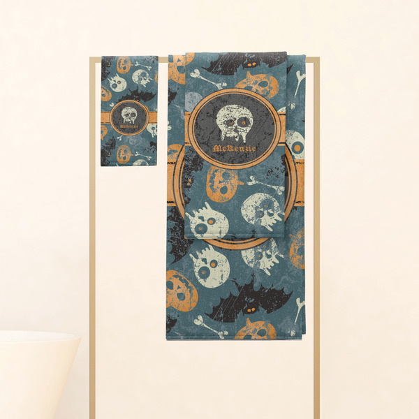 Vintage / Grunge Halloween Personalized Towel Set