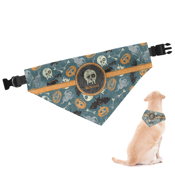 Custom Vintage / Grunge Halloween Dog Bandana - Small (Personalized)