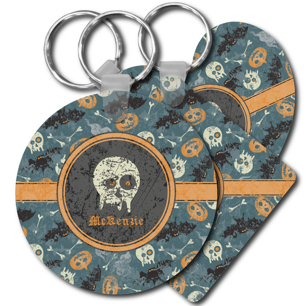 Custom Vintage / Grunge Halloween Plastic Keychain (Personalized)