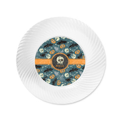 Vintage / Grunge Halloween Plastic Party Appetizer & Dessert Plates - 6" (Personalized)