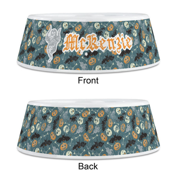 Vintage / Grunge Halloween Plastic Pet Bowls - Medium - APPROVAL