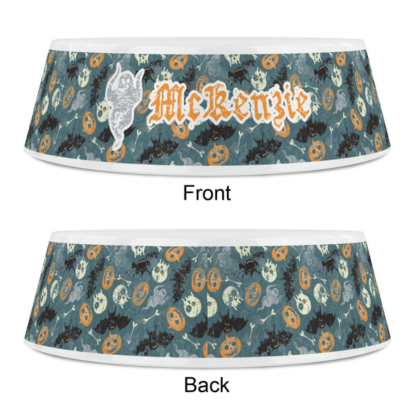 Vintage / Grunge Halloween Plastic Pet Bowls - Small - APPROVAL