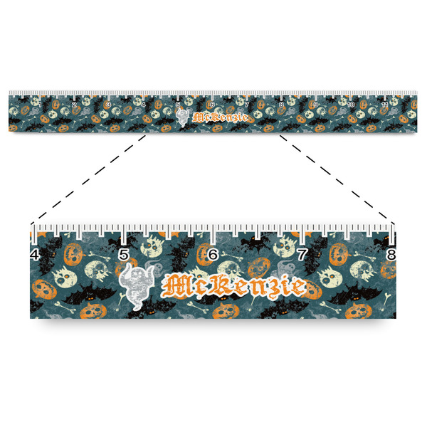 Custom Vintage / Grunge Halloween Plastic Ruler - 12" (Personalized)