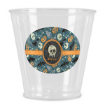 Vintage / Grunge Halloween Plastic Shot Glass (Personalized)