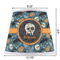 Vintage / Grunge Halloween Poly Film Empire Lampshade - Dimensions