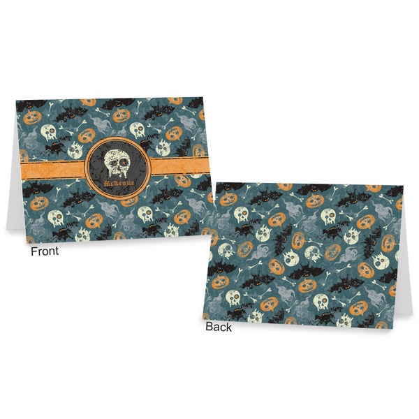 Vintage / Grunge Halloween Postcard - Front and Back