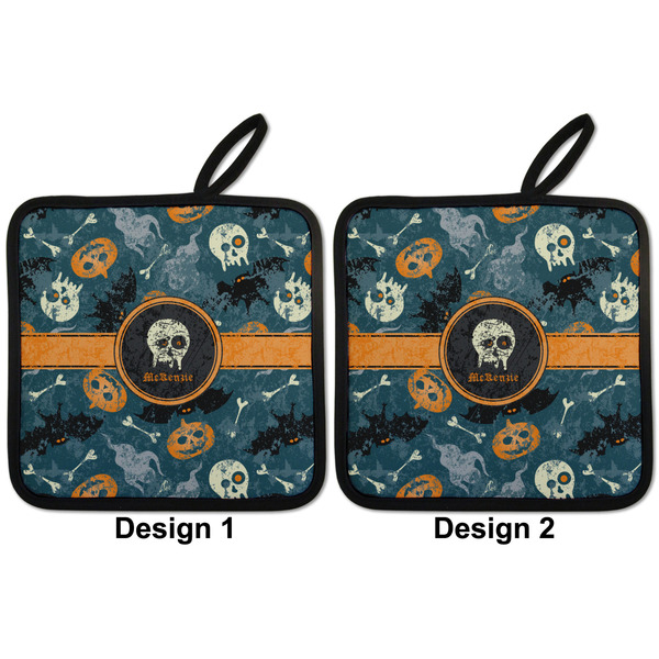 Vintage / Grunge Halloween Pot Holders - Set of 2 APPROVAL