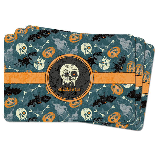 Vintage / Grunge Halloween Rectangular Fridge Magnet - THREE